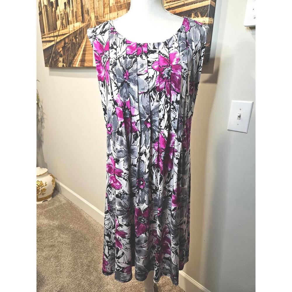 Glamour Floral Print Sleeveless Dress #383